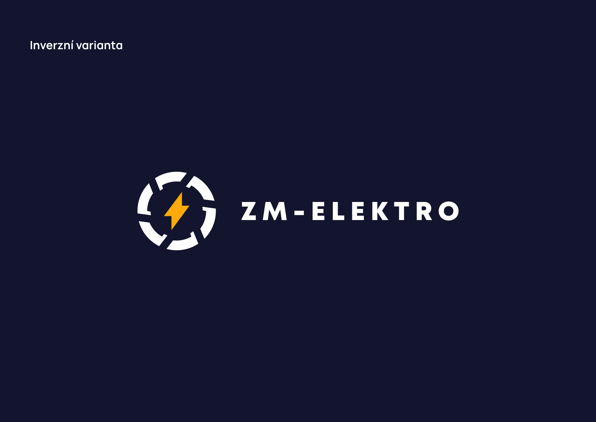 Inverzní varianta loga ZM-ELEKTRO