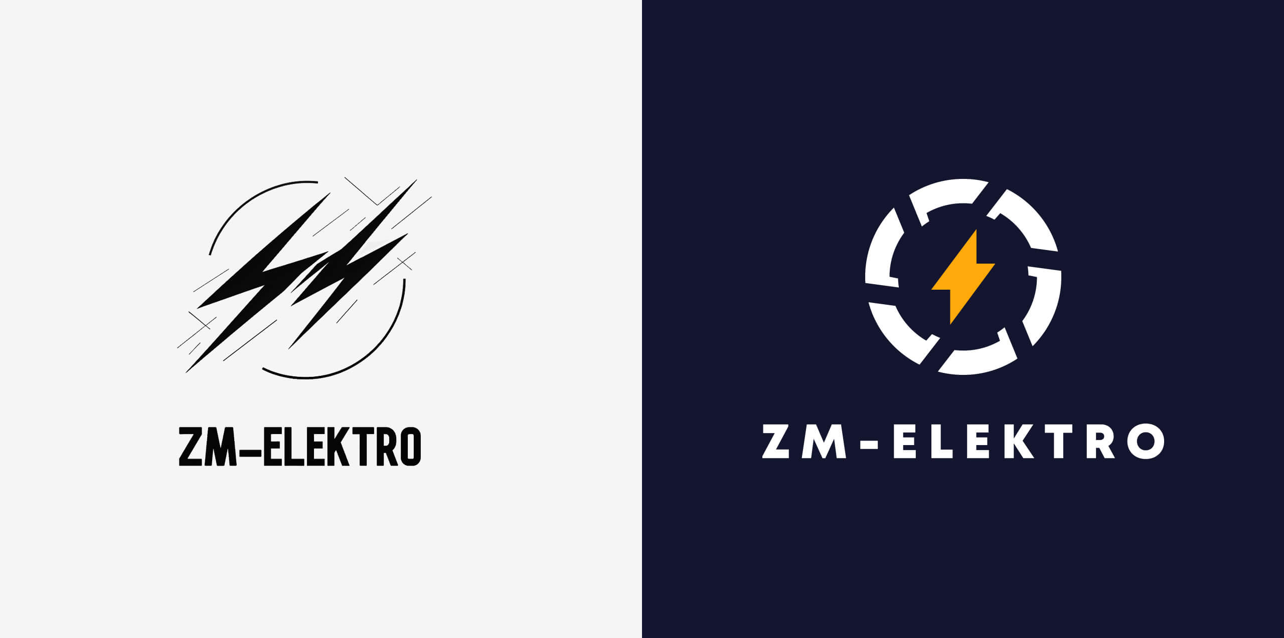 Porovnání původního a redesignovaného loga ZM-ELEKTRO