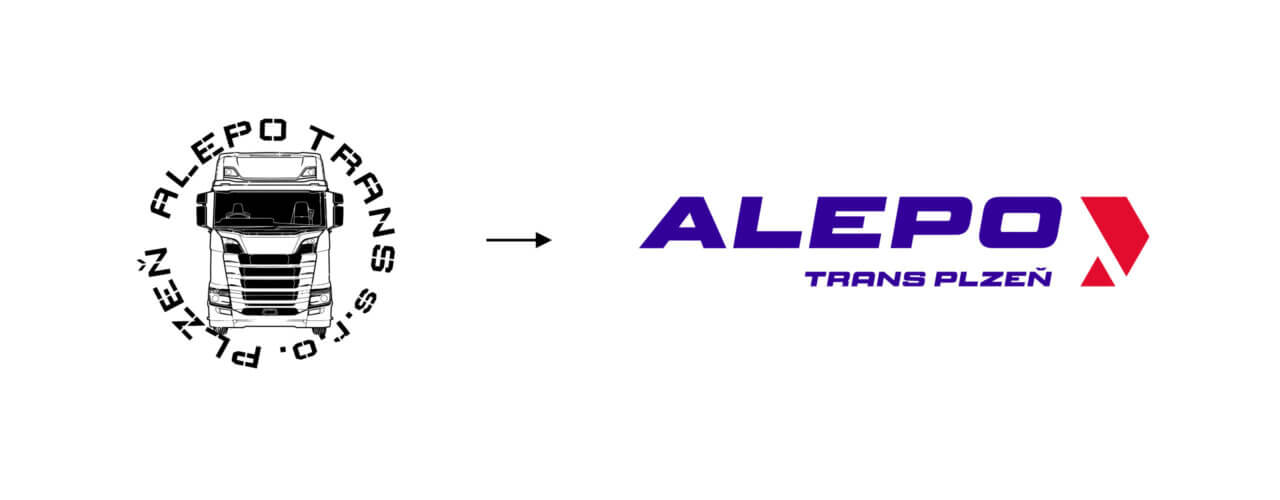 Původní a modernizované logo Alepotrans