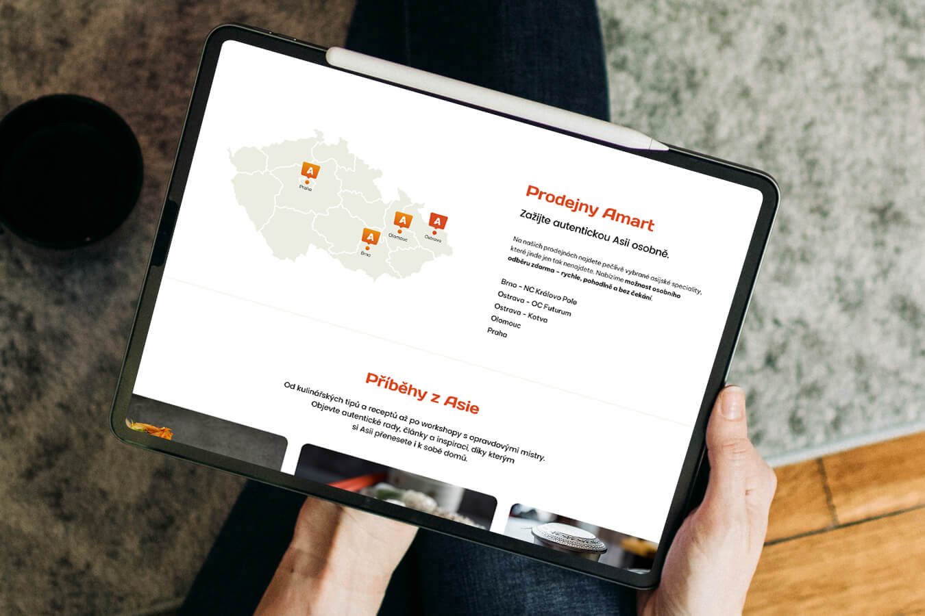 Interaktivní mapa prodejen AmartAsia