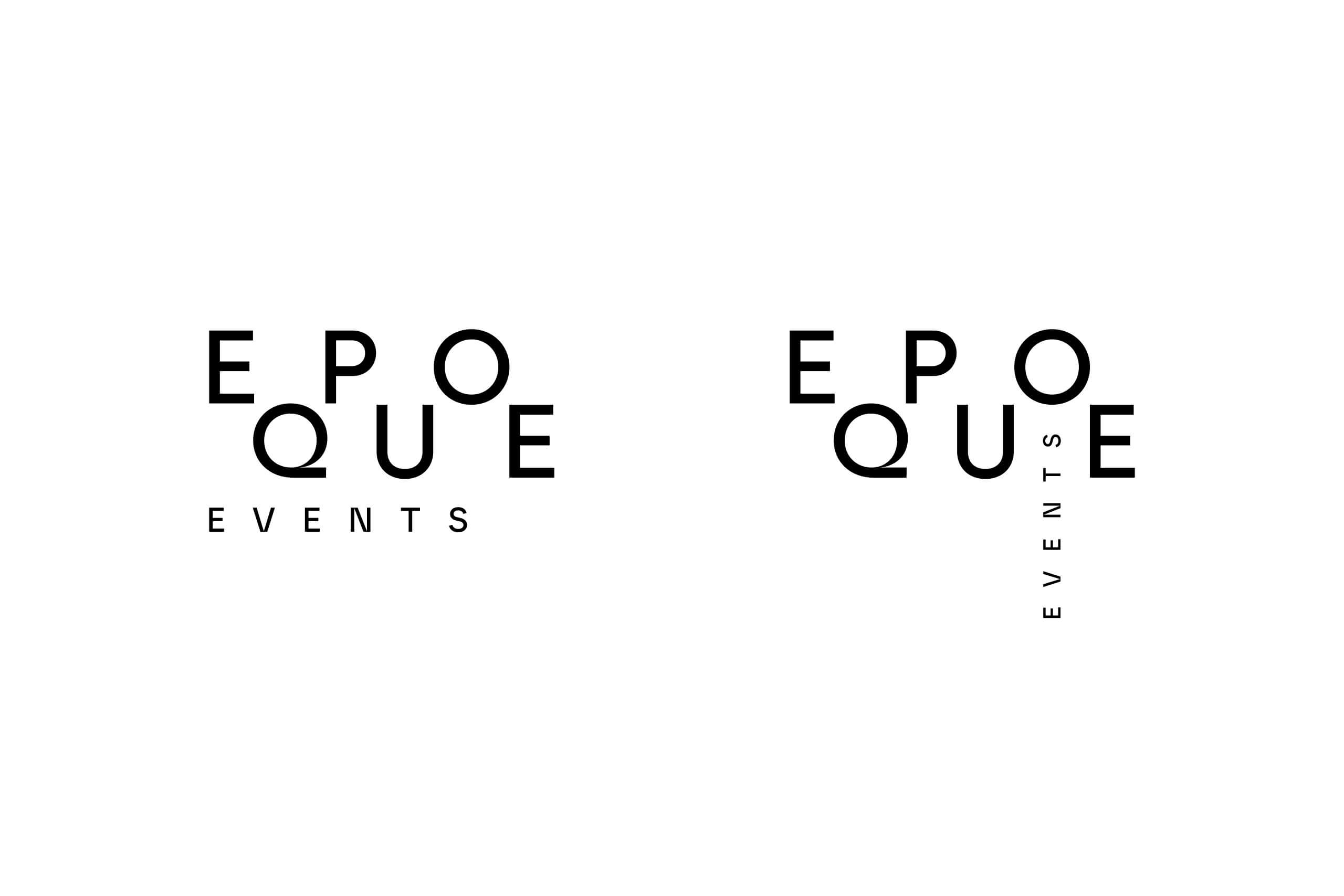 Logo a vizuální identita EPOQUE Events