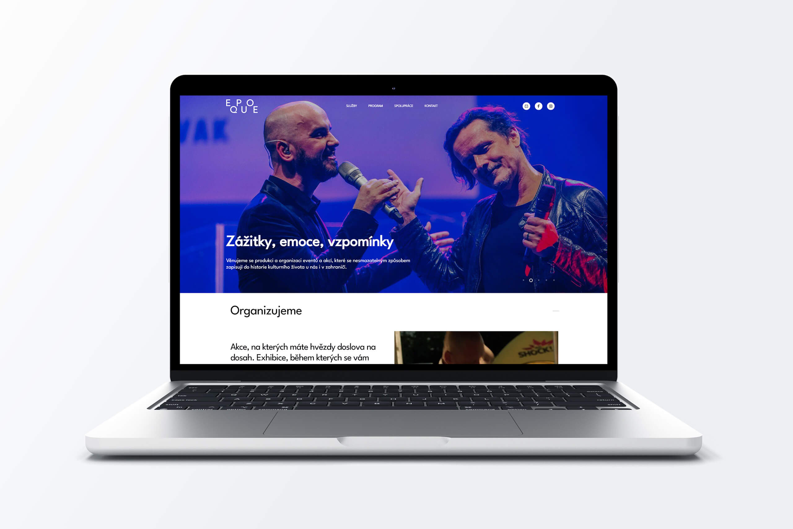 Program akcí na webu EPOQUE Events