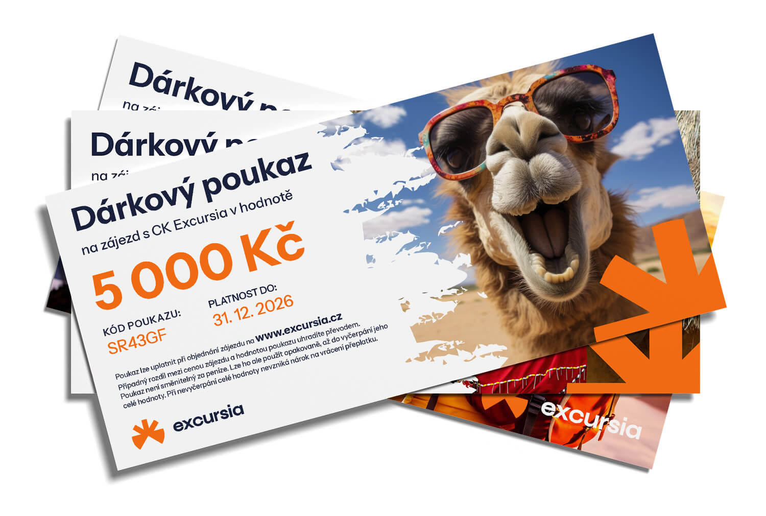 Dárkový poukaz Excursia – první návrh
