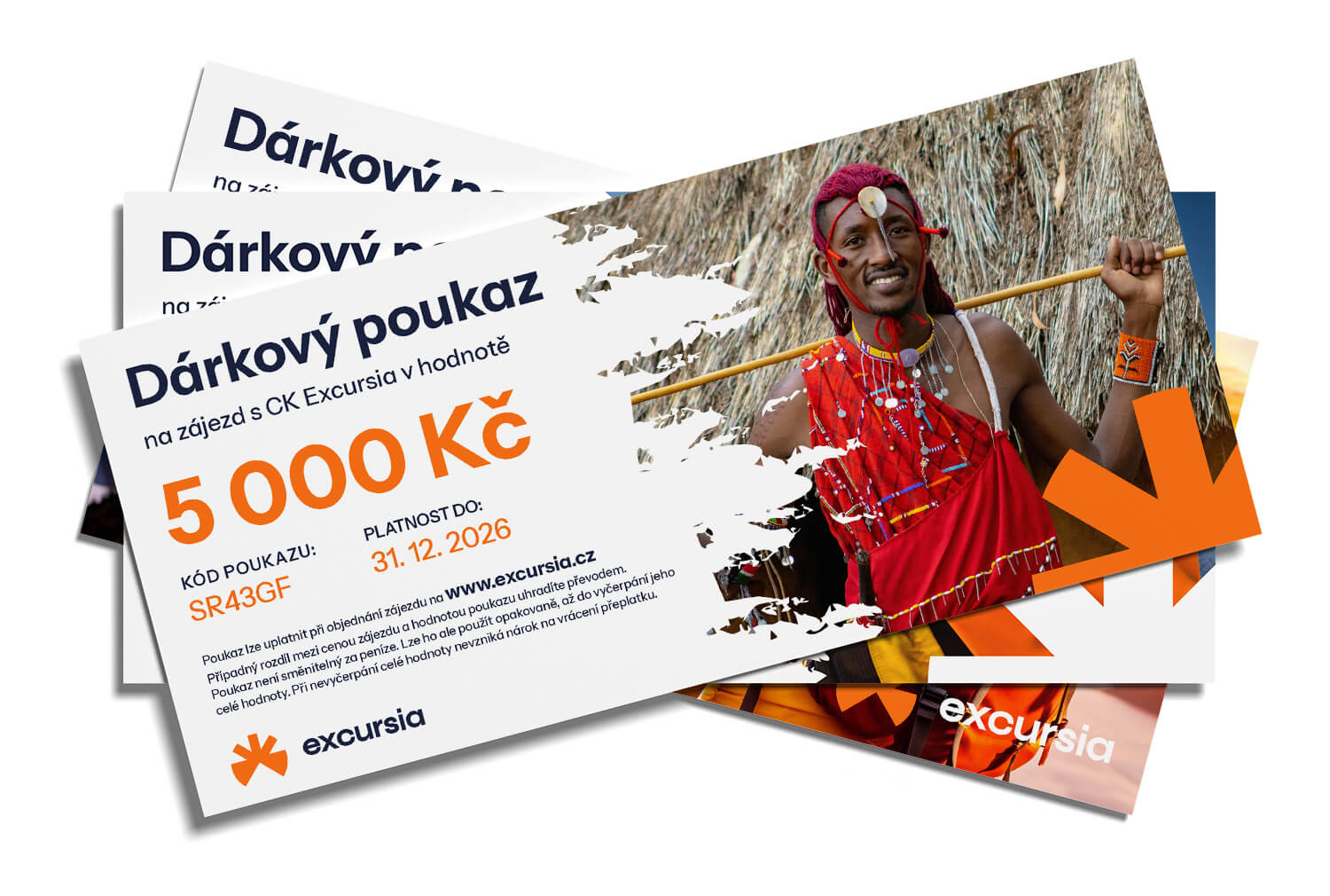 Dárkový poukaz Excursia – druhý návrh