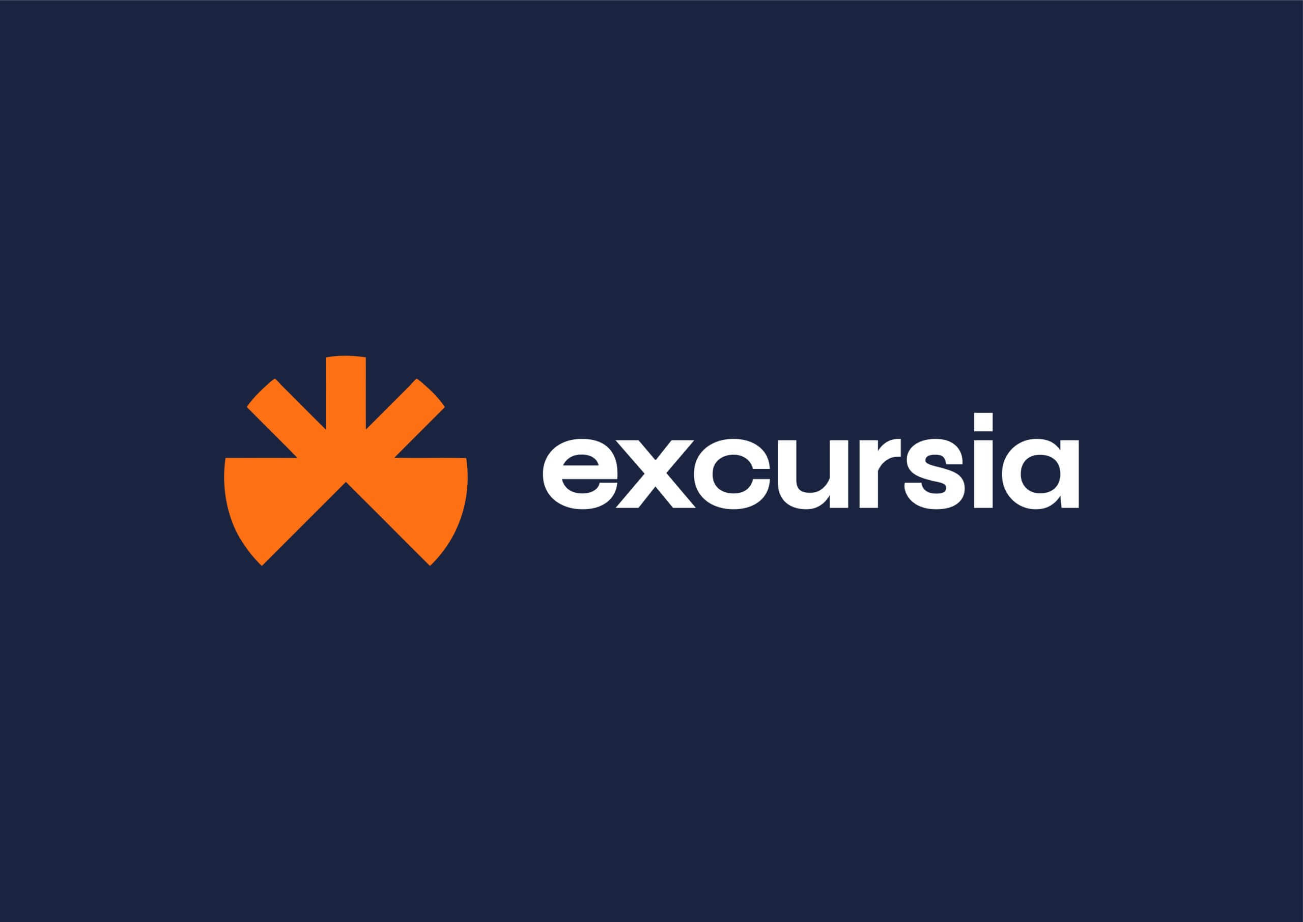 Typografie vizuální identity Excursia