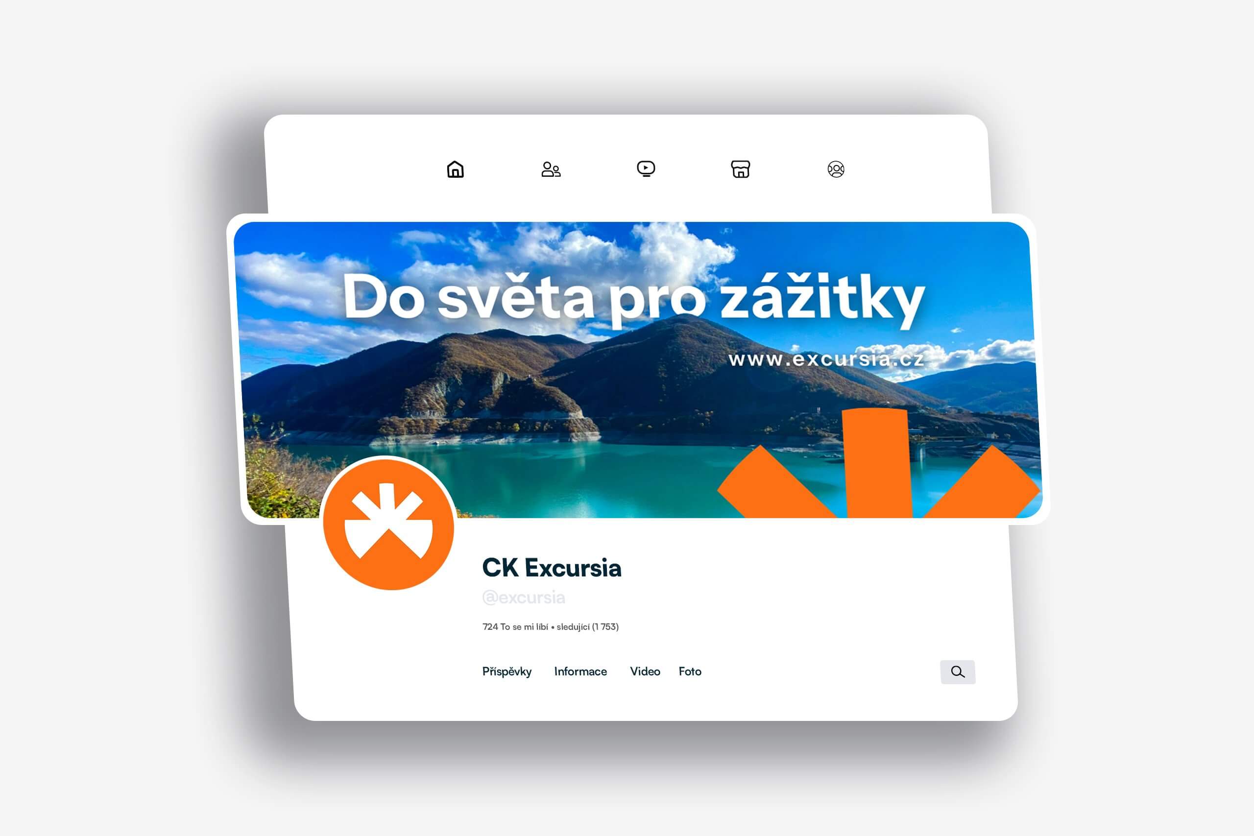 Reklamní banner cestovní kanceláře Excursia