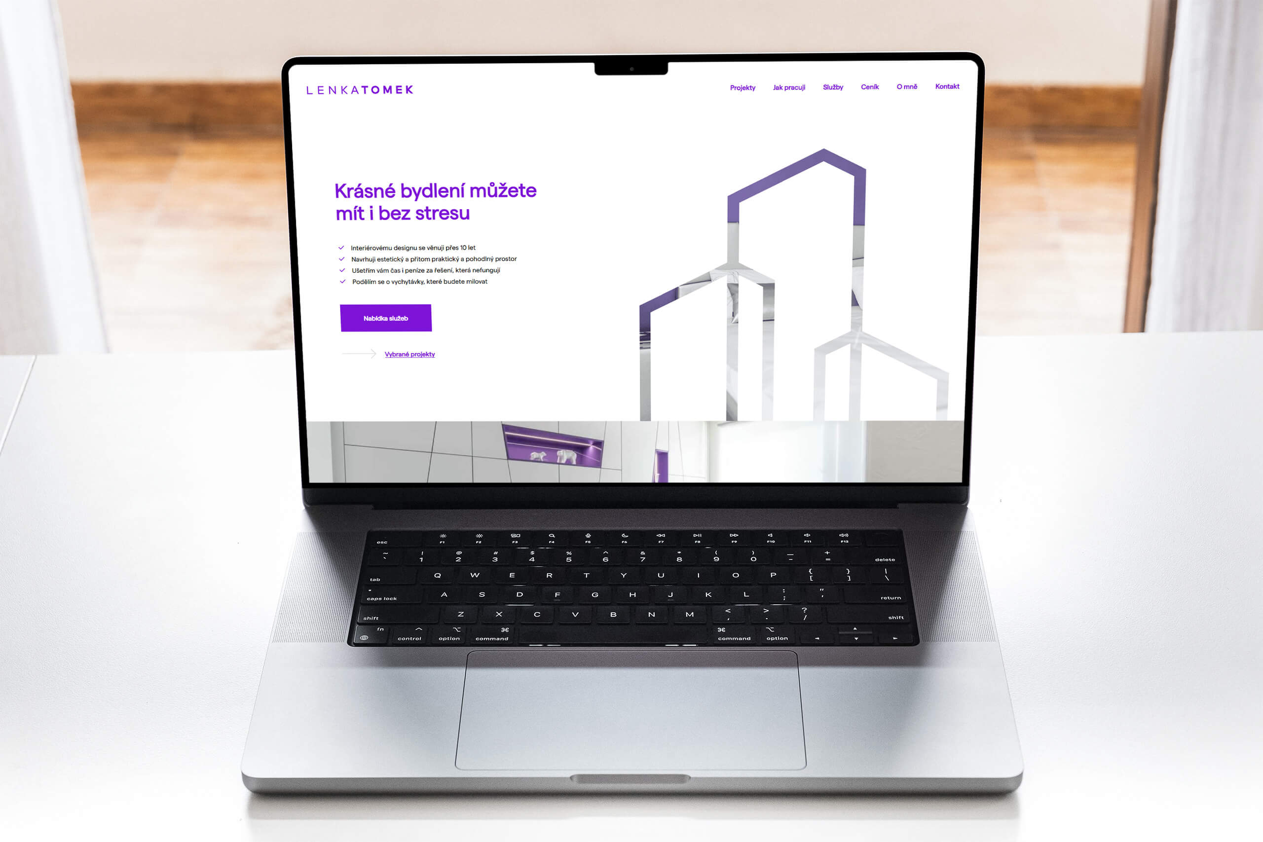 Web interiérové designérky Lenky Tomek