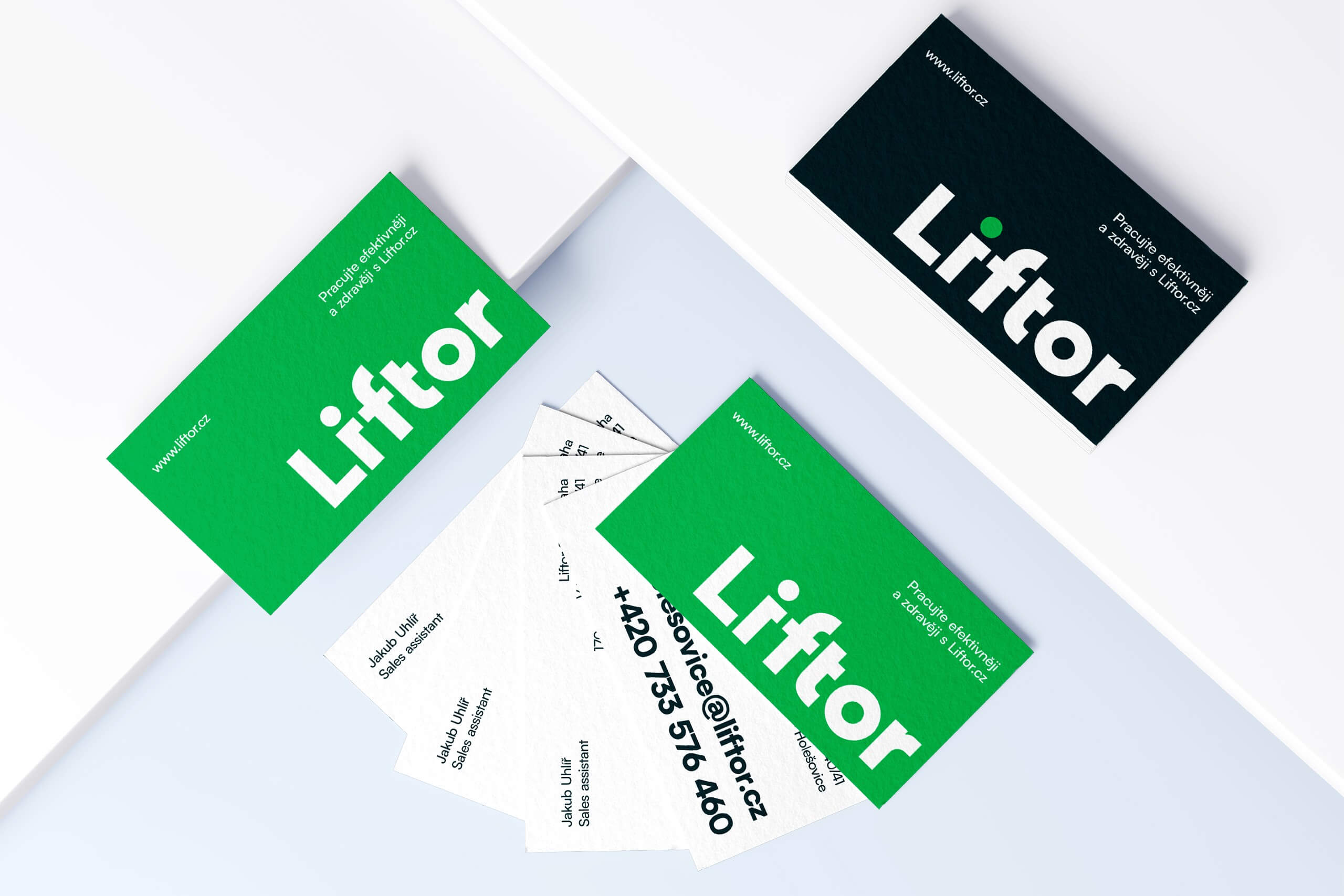 Typografie vizuální identity Liftor