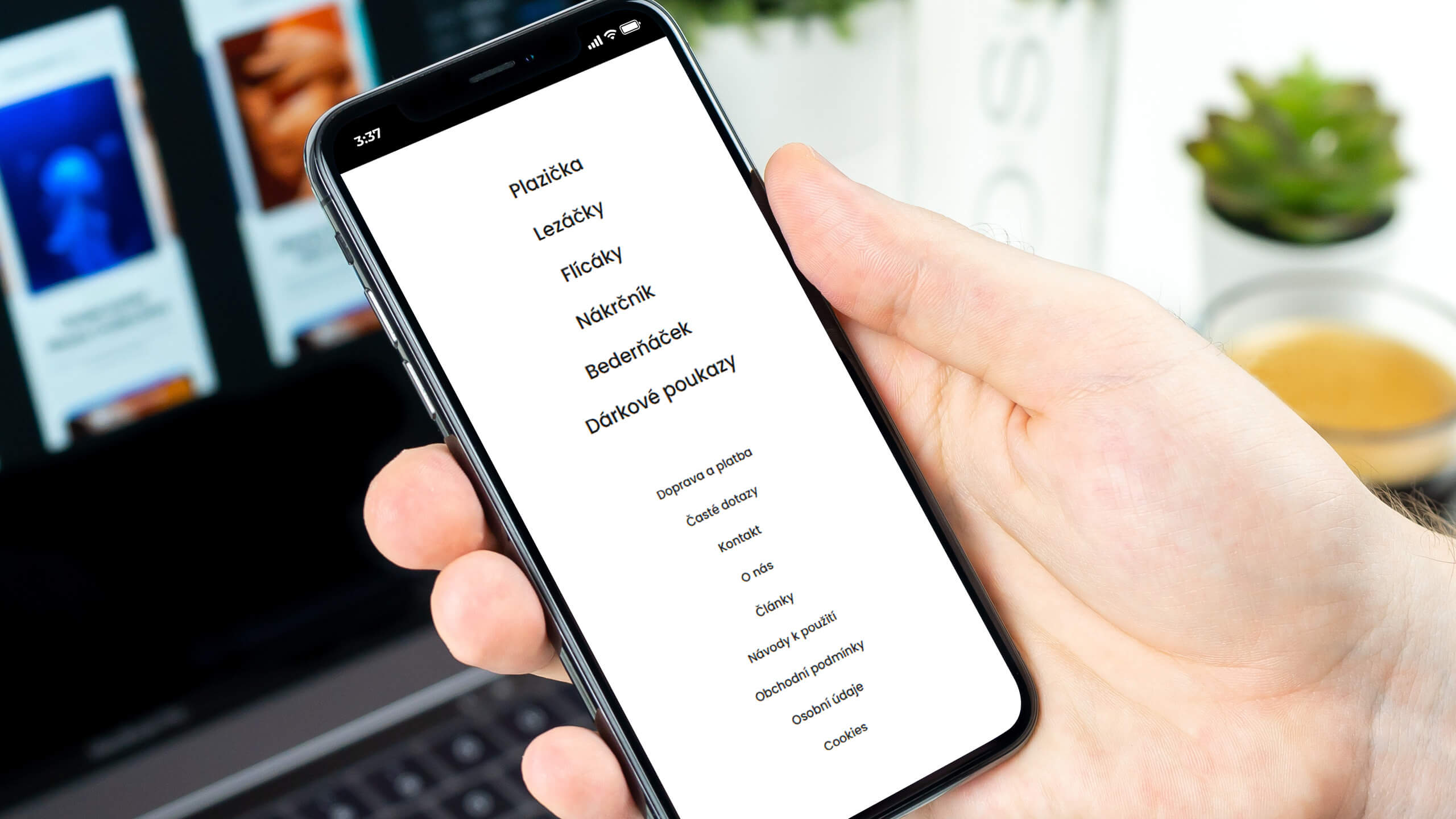 Mobilní rozhraní e-shopu Nitle