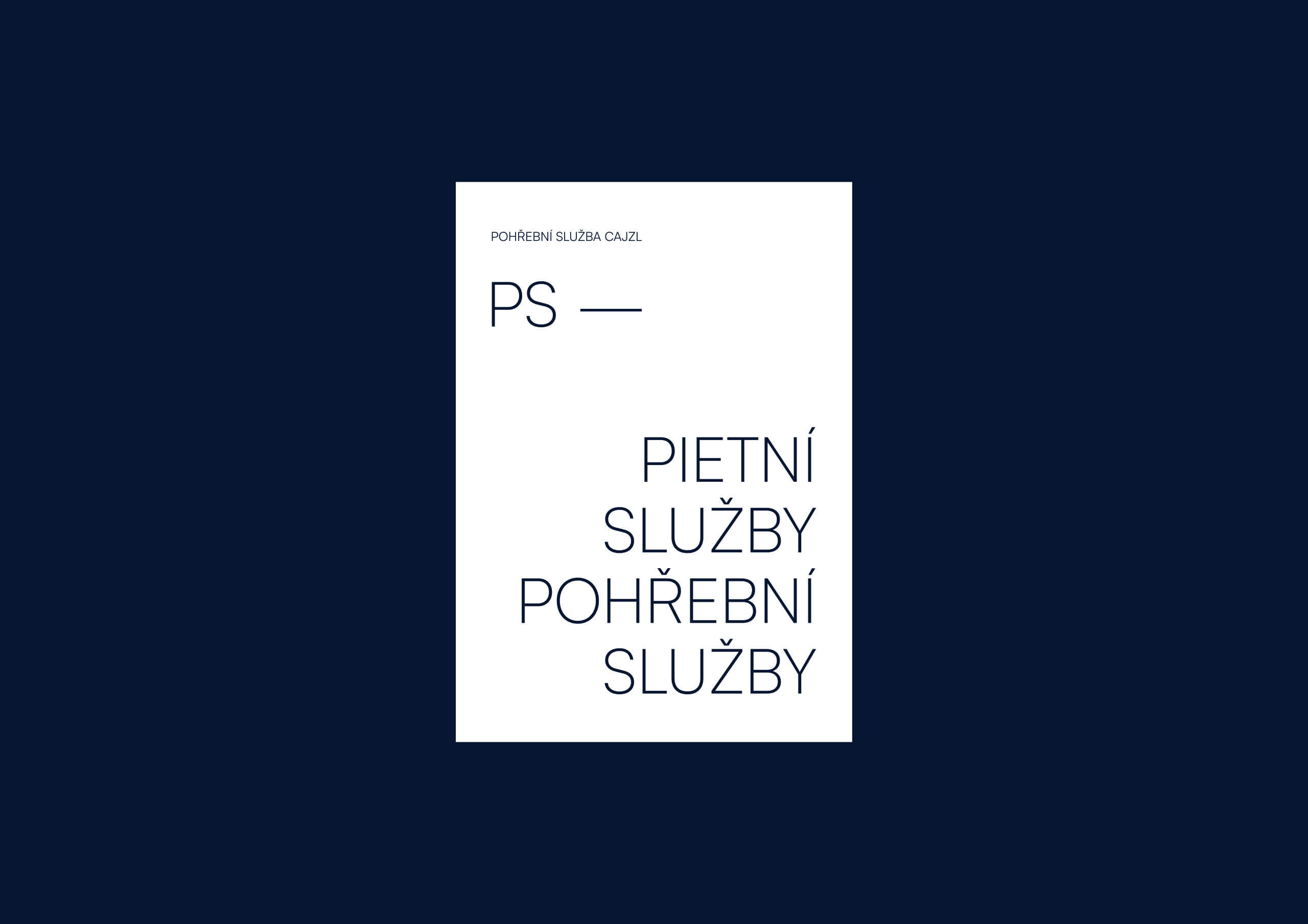 Vizitky Pohřební služby CAJZL