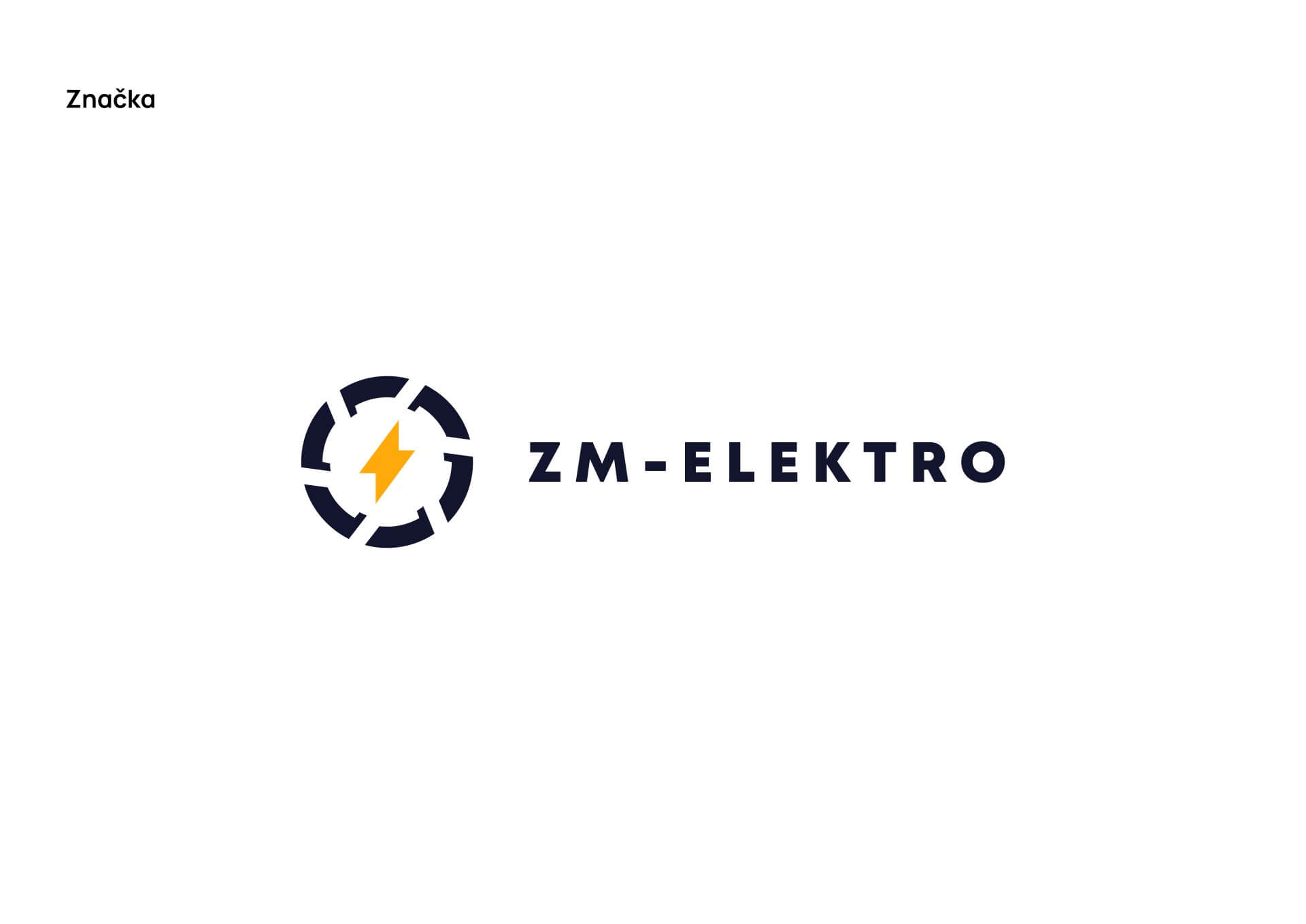 Typografie vizuální identity ZM‑ELEKTRO
