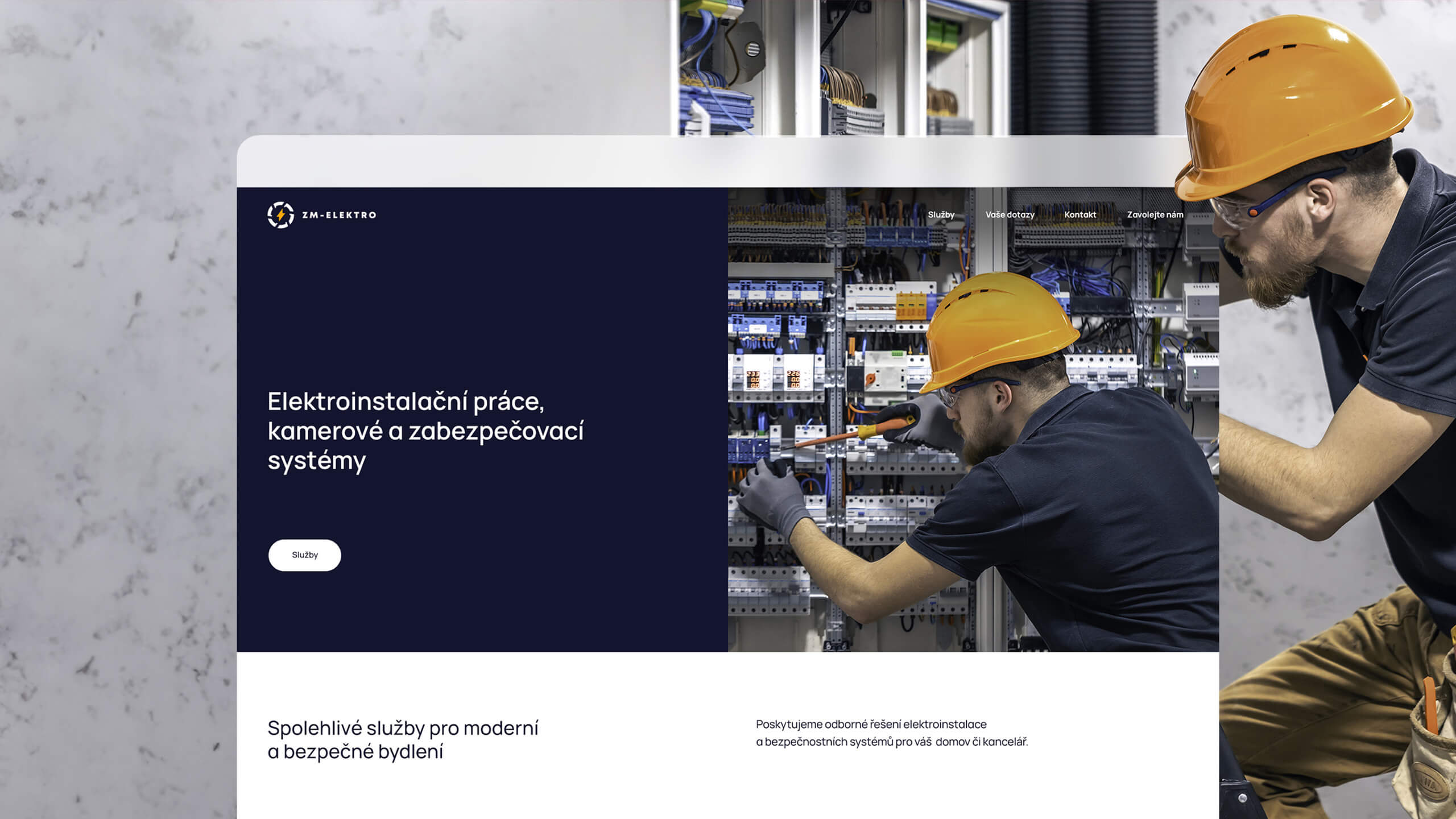 Ukázka projektu Elektroinstalace ZM‑ELEKTRO
